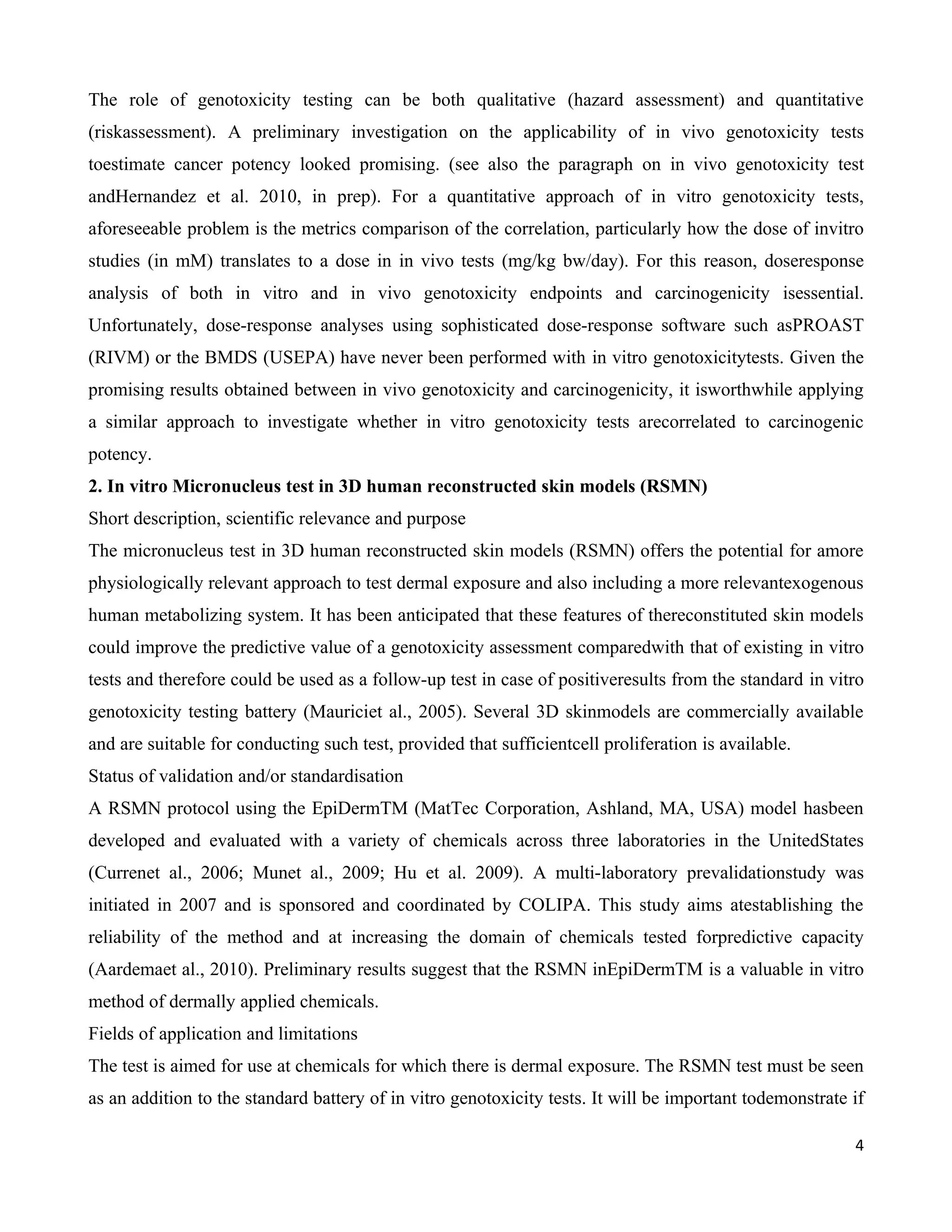 carcinogenecity tests