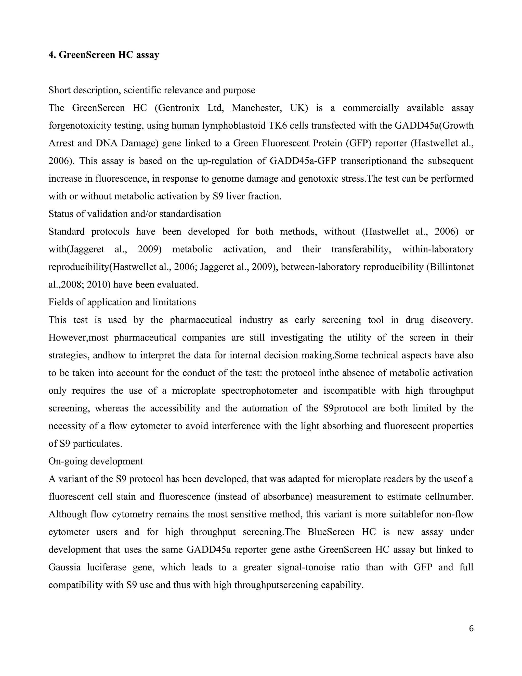 carcinogenecity tests