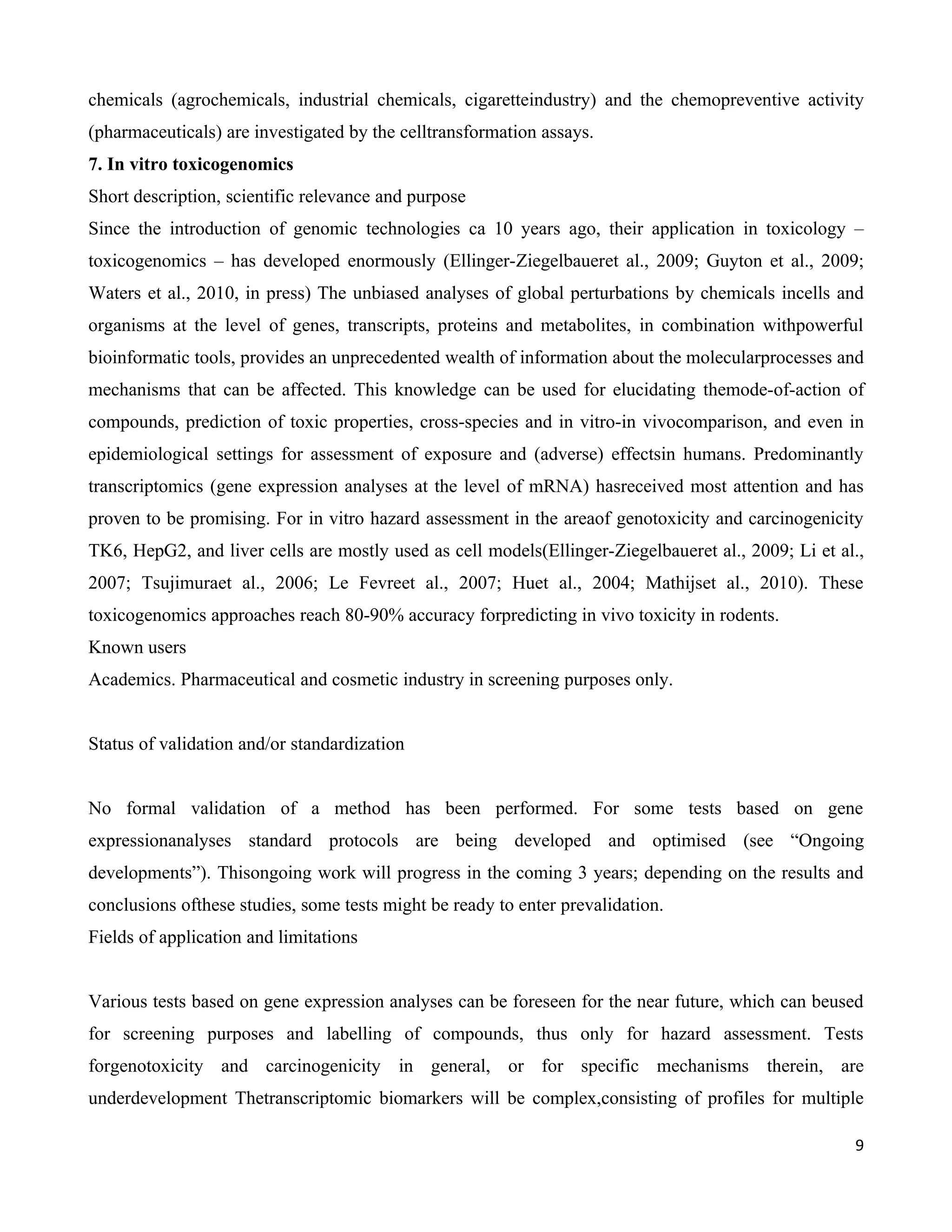carcinogenecity tests