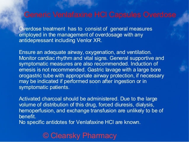 Venlafaxine Hydrochloride And Alcohol