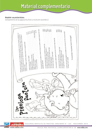 un
                                                                                                                                                                                                                        tomando un banquito y
                                                                                                                                                                              versaban en la mesa y,
                                                                                                                                     ace rcó a sus padres que con                                                          aron       curiosamente y
                                                                                                         Cierta tarde, un niño se                                              sonaje. Sus padres lo mir
                                                                                                                                         como un importante per                                                     se dispuso a escuchar al
                                                                                                          micrófono, pidió la palabra                                  niño. La familia reunida
                                                                                                                                       al hermano mayor del
                                                                                                           convocaron a la reunión
                                                                                                                                                                                                                                                                                                                                                            Minipóster: una preciosa factura.



                                                                                                            intrigant  e orador.                                                                                        ado:
                                                                                                                                                                            enzó con el siguiente list
                                                                                                                                         micrófono infantil, com
                                                                                                             El niño, con su brillante                                                                                                               . . . . . . . Bs. 10
                                                                                                                                                                                                        .....................
                                                                                                                                                             .....................                                                                            . . . . Bs. 30
                                                                                                              Juntar las hoj   as secas sobre el césped                       .................                 .....................                                           10
                                                                                                                                          .....................                             ...................                    . . . . .. . . . . . . . . . . . . Bs.
                                                                                                               Ordenar mis juguetes.
                                                                                                                                           o a mi    hermano . . . . . . . . . . . .                                     . . . . . . . . . .. . .    . . . . . . . . . . Bs. 10
                                                                                                                Prenderle la luz del bañ                                       .....................                                                                         Bs. 50
                                                                                                                                           villetas en la mesa . . . .                                                       .....................
                                                                                                                 Ayudar a poner las ser                                            .....................
                                                                                                                                               ....................                                                                .....      . . .TOTAL ADEUDADO
                                                                                                                 Portarme bien en clases                                                .....................                                                         . . . Bs. 150
                                                                                                                                                 .....................                                                  .....................
                                                                                                                  Ir a dormir sin protestar                                  . . . . . . . . . . . . . . . . .. . . . .
                                                                                                                   ..................      ....................
                                                                                                                                                                                                                                                                                o, quien
                                                                                                                                                                                                                               ocupando el lugar del niñ
                                                                                                                                                                               n y tomaron el micrófono
                                                                                                                   Al terminar la lect   ura, los padres se miraro
                                                                                                                    aguardaba expectante.                                                                                                                                    . . . NADA
                                                                                                                                                                                                                              .....................
                                                                                                                                                                                   te en nuestra vida. . . . .                                                                       DA
                                                                                                                     Por esperarte durant    e largos meses y desear                               ...................                      . . . . . . . . . . . . . . . . . . NA
                                                                                                                                                   velos, cuidarte y rezar por ti                                                 ............               . . . . . . . . . .NADA
                                                                                                                     Por tantas noches de des                                          .....................                                                                          DA
                                                                                                                                                                                                                                                                                           (Complemento de las páginas 8 y 9 de la revista de noviembre.)




                                                                                                                                                  de nuestra familia. . . .                                                             . . . . . . . . . . . . . . . . . . . . NA
                                                                                                                     Por la alegría y el amor                                                abas. . . . . . . . . . . . . . . . .
                                                                                                                                                    pac iones cuando enferm                                                     ..........             . . . . . . . . . . . . NADA
                                                                                                                      Por el temor y las preocu                                       .....................                                                                  . . .NADA
                                                                                                                                                 cación. . . . . . . . . . . . . . .                                          .....................
                                                                                                                      Por comida, ropa y edu                                        .....................
                                                                                                                      Por tomar tu mano y       darte nuestro apoyo. .
                                                                                                                                                                                                                                     en dijo:
                                                                                                                                                                                         su hermano mayor, qui
                                                                                                                                                 ado, aguardó el turno de
                                                                                                                      El niño, pensativo y call                                                                                                                     . . . . . .NADA
                                                                                                                                                                                                                      .....................
                                                                                                                                                                           .....................                                                                               . .NADA
                                                                                                                      Por quererte des   de antes de nacer. . . . .                               do . . . . . . . . . . . . .    . . . . . . . . . . .. . . . . . . . . .
                                                                                                                                                 rm  as para que no tengas mie                                                    ........          . . . . . . . . . . . . . .NADA
                                                                                                                      Por esperar que te due                                           .....................                                                              . . .NADA
                                                                                                                                                  ar collares para mamá                                                      . . . . . . . . . . .. . . . . . . . . .
                                                                                                                      Por enseñarte a enhebr                                       .....................
                                                                                                                     Por dejarte ganar tod     os los partidos . . . . . . .
                                                                                                                                                                                                                                                                            dijo:
                                                                                                                                                                                                                             los miró a los ojos y les
                                                                                                                                                                                padres y de su hermano,
                                                                                                                     Cuando el niño esc   uchó las palabras de sus
                                                                                                                                                    egó:
                                                                                                                     “Los quiero mucho” y agr
                                                                                                                                                                                                           ado!”
                                                                                                                                                                                  deudas, ¡tenemos todo pag
                                                                                                                                                          “En esta familia no hay




BUSCA MÁS MATERIAL COMPLEMENTARIO EN
www.ediba.com
                                       DESCARGA GRATUITA DE MAESTRA JARDINERA N.º 162 - NOVIEMBRE 2010
 