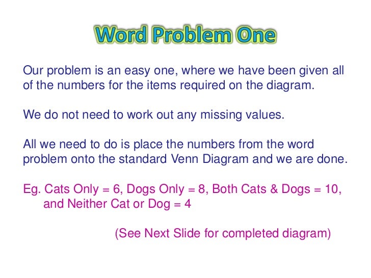 Venn Diagram Word Problems