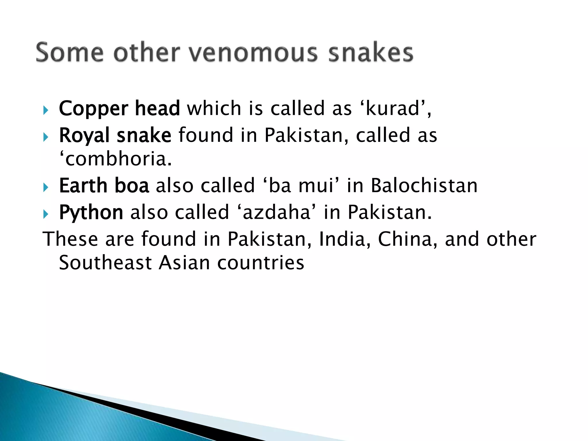 Venomous and non venomus snakes | PPTX