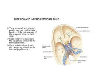 VENOUS DRAINAGE OF HEAD, FACE, NECK AND BRAIN | PPTX
