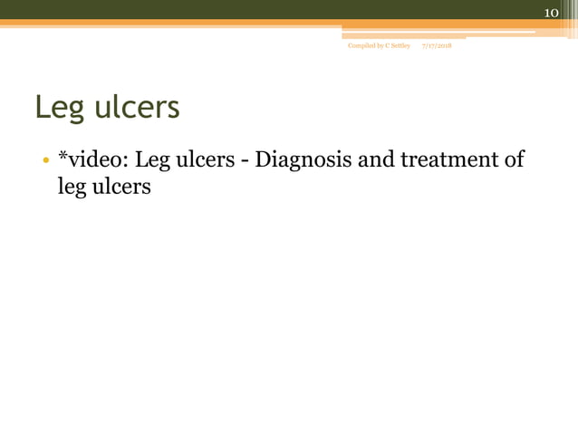 Venous stasis ulcers | PDF