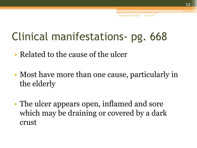Venous stasis ulcers | PDF
