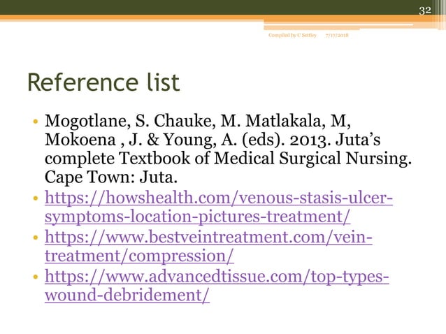 Venous stasis ulcers | PPT