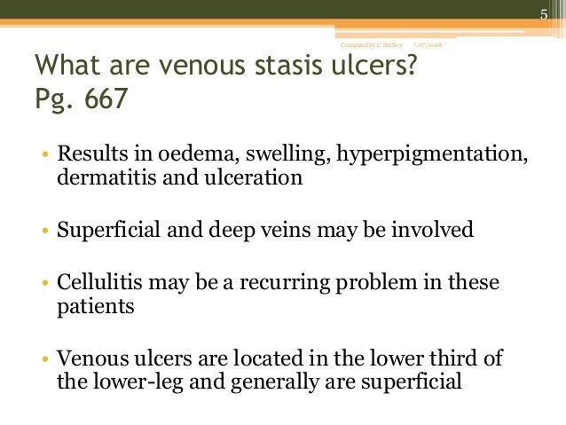 Venous stasis ulcers