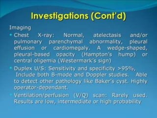 Venous thrombo embolism