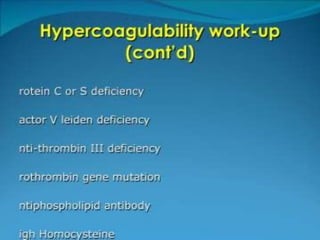 Venous thrombo embolism