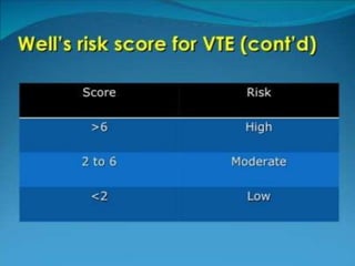 Venous thrombo embolism