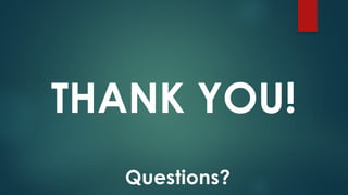 THANK YOU!
Questions?
 