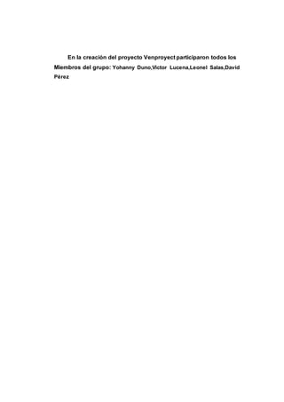 Mano de Obra 300.600.700 2 año
Gasto de Operación 95.800.400 1 año
Total 726.947.100 5 años
 Tangibles: Que es la inversión necesaria para la cual se va hacer la
adquisición de las herramientas y mobiliarios suficientes para iniciar con la
etapa operativa del proyecto, en función a los servicios que prestará el
proyecto durante toda su vida útil. Esta inversión asciende a
 Intangibles: Comprende los gastos pre – operativos, los cuales se refieren a
la inversión requerida para iniciar la operación de la empresa educativa, la
cual comprende los gastos de organización y Constitución, los gastos de
puesta en marcha y los estudios definitivos, entre otros; ascendiendo a
 El capital de Trabajo: Es el capital necesario para cubrir los gastos de
operación de producción y distribución del servicio educativo, antes de recibir
ingresos por ventas; el cálculo de capital de trabajo necesario asciende a
Cronograma d ejecución del proyecto
Financiamiento:
Estructura del costo, ingreso:
 
