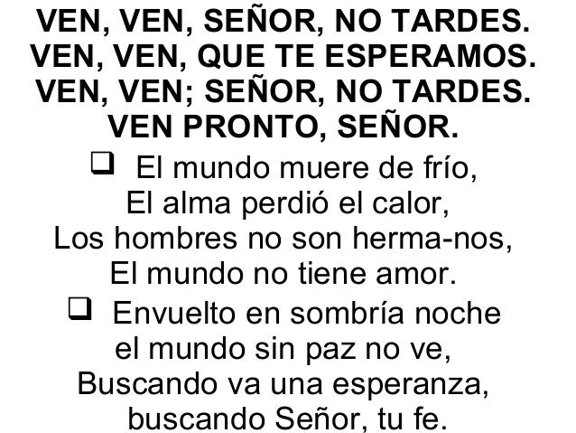 Ven señor no_tardes
