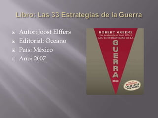  Autor: Joost Elffers
 Editorial: Oceano
 País: México
 Año: 2007
 