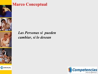 Marco Conceptual
Las Personas si pueden
cambiar, si lo desean
 