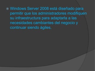 Ventajas windows server 2008 | PPTX