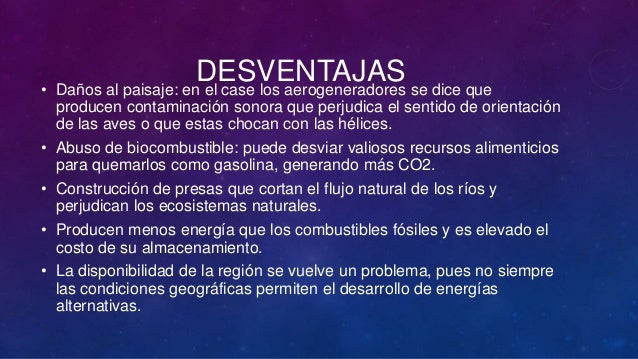 Ventajas y desventajas de las energías alternativas