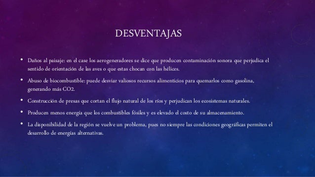Ventajas y desventajas de las energías alternativas