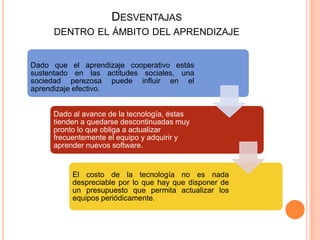 Desventajasdentro el ámbito del aprendizaje