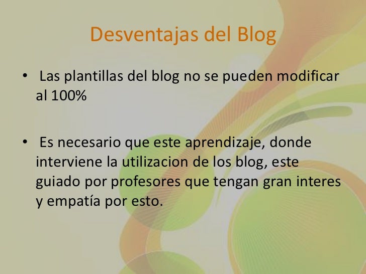 Ventajas y desventajas del blog