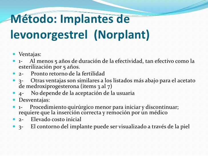 Ventajas y desventajas de los metodos anticonceptivos