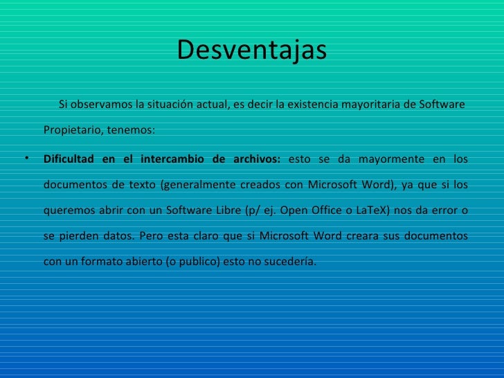 Ventajas y desventajas del software libre