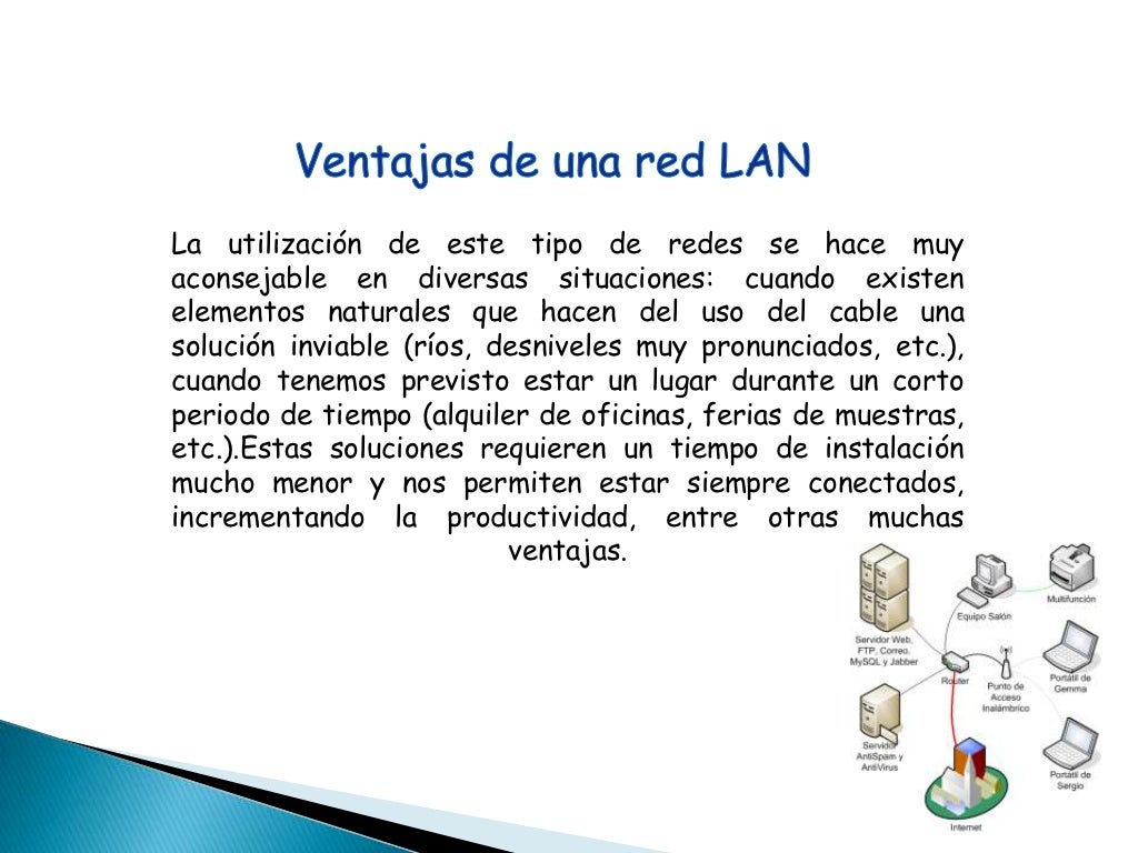 Ventajas y desventajas de una red lan y wifi Ventajas y desventajas de una red lan y wifi