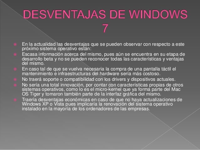 Ventajas Y Desventajas De Windows 7 www.slideshare.net