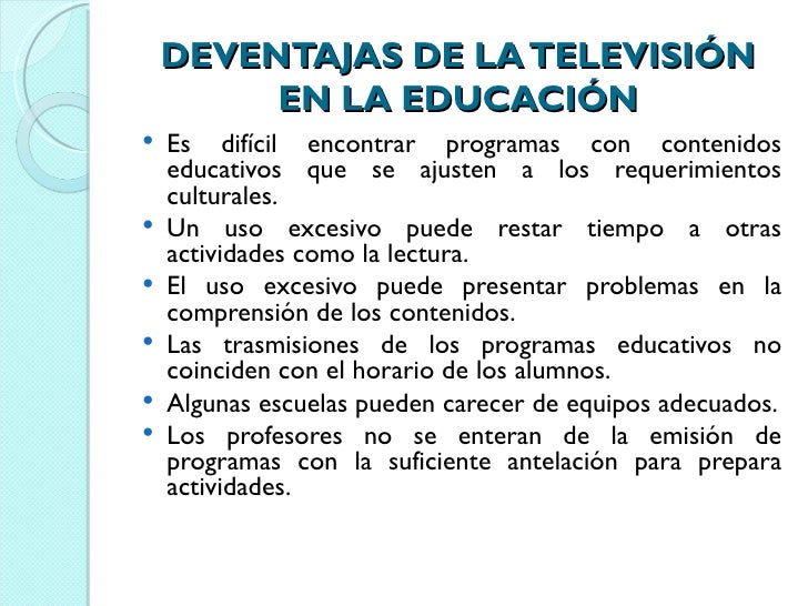 Resultado de imagen para ventajas y desventajas del televisor