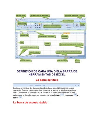 Ventana de excel y sus elementos tarea 1