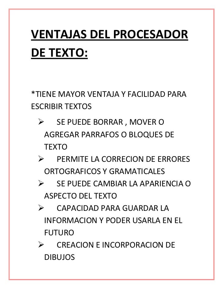 Ventana de trabajo de procesador de textos de microsoft word