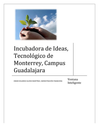  




Incubadora de Ideas, 
Tecnológico de 
Monterrey, Campus 
Guadalajara 
                                                                Ventana 
OMAR EDUARDO SILERIO MARTÍNEZ, AMINISTRACIÓN FINANCIERA      
                                                                Inteligente      
 