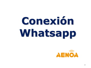 18
Conexión
Whatsapp
 