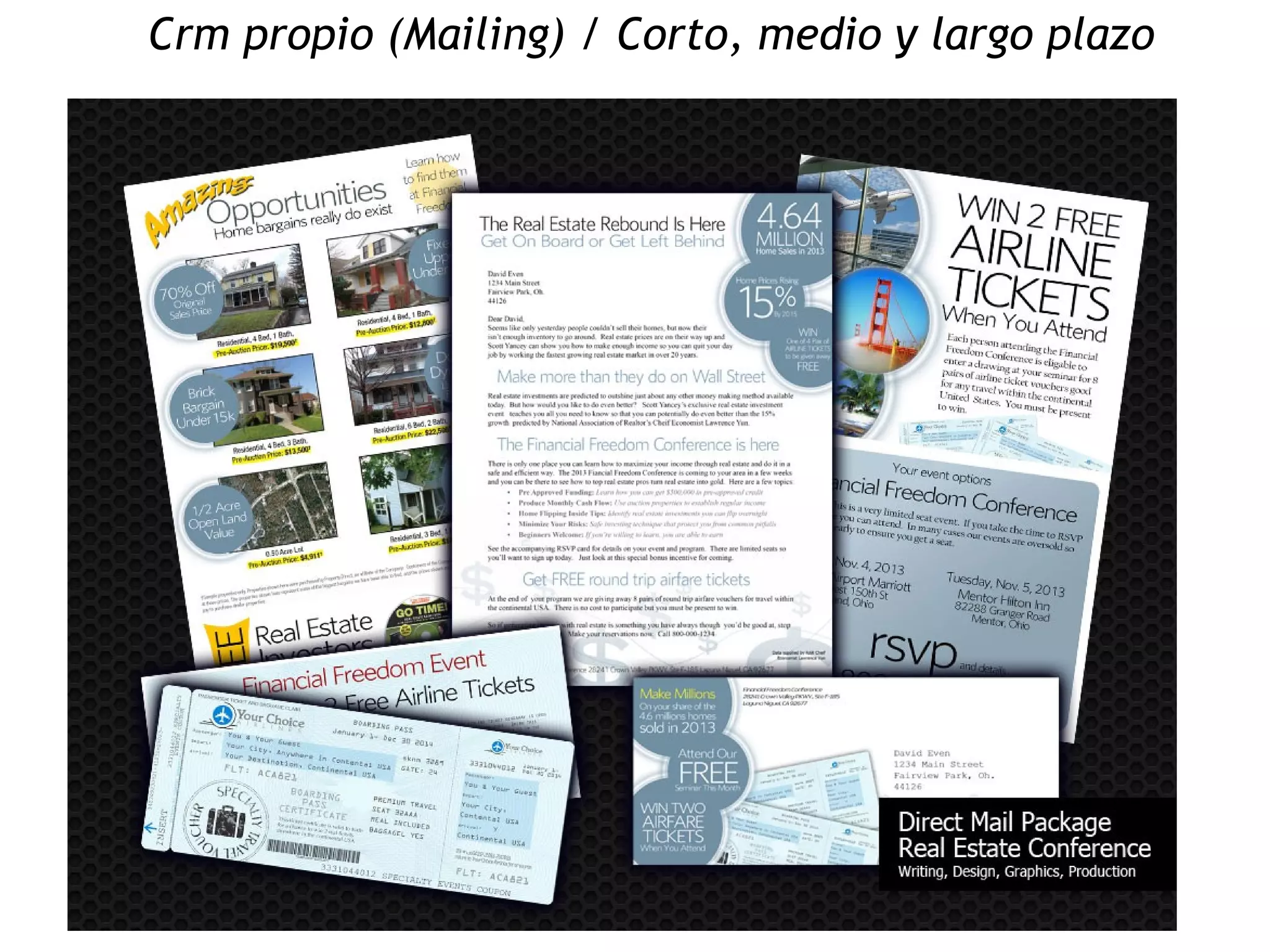 Isidro
Pérez
Crm propio (Mailing) / Corto, medio y largo plazo
 