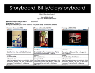 Storyboard, Bit.ly/claystoryboard
 