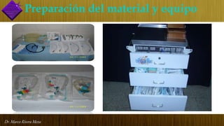Dr. Marco Rivera Meza
Preparación del material y equipo
 