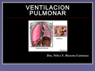 VENTILACION
PULMONAR

Dra. Nilva Y. Becerra Carranza

 