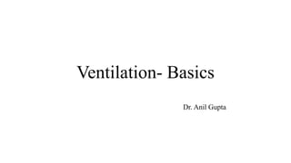 Ventilation- Basics
Dr. Anil Gupta
 
