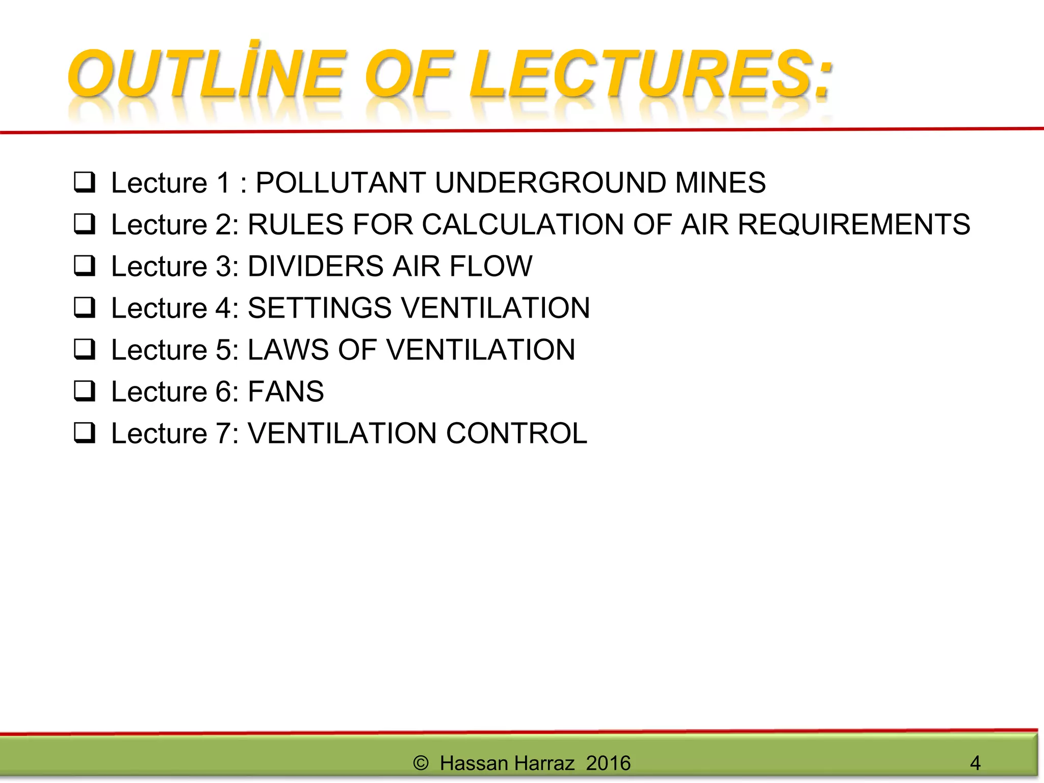 Ventilation of underground mine | PDF