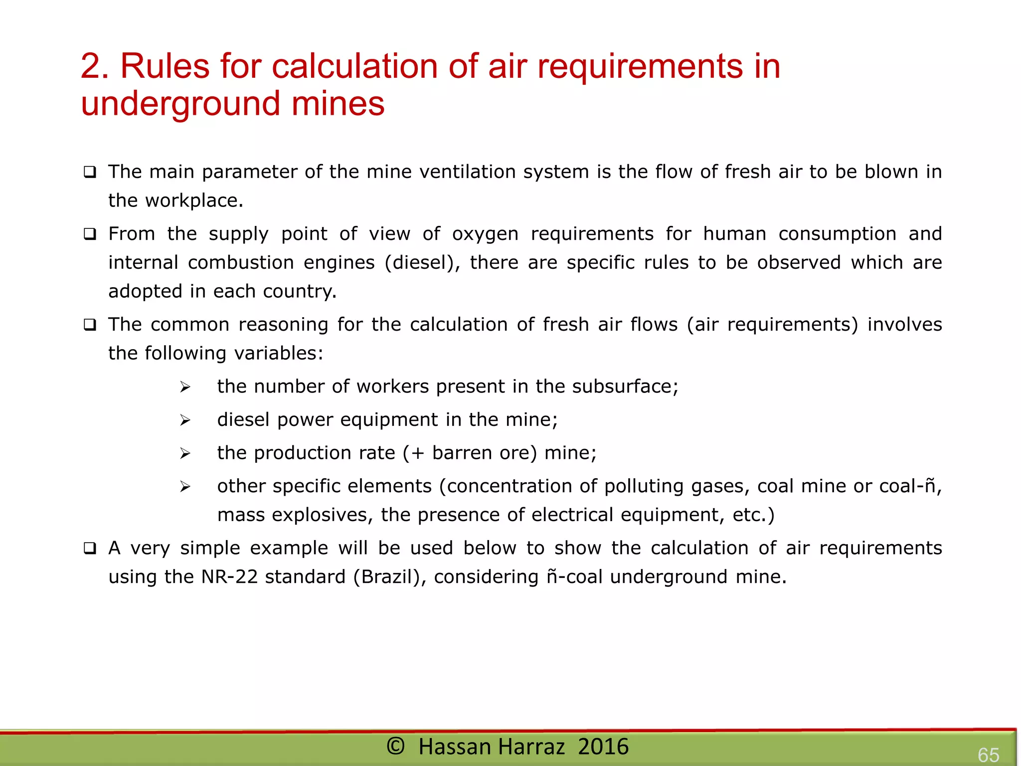 Ventilation of underground mine | PDF