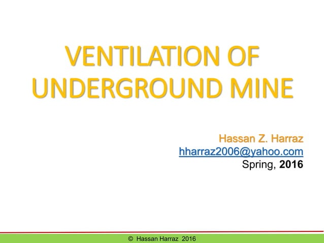 Ventilation of underground mine | PDF