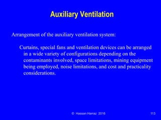 Ventilation of underground mine