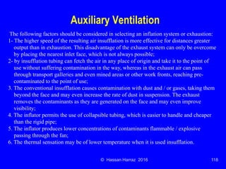 Ventilation of underground mine