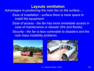 Ventilation of underground mine