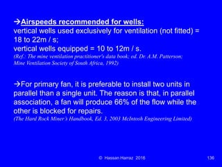 Ventilation of underground mine