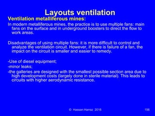 Ventilation of underground mine