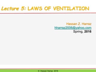 Ventilation of underground mine