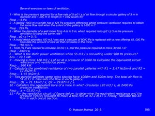 Ventilation of underground mine