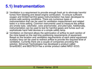 Ventilation of underground mine